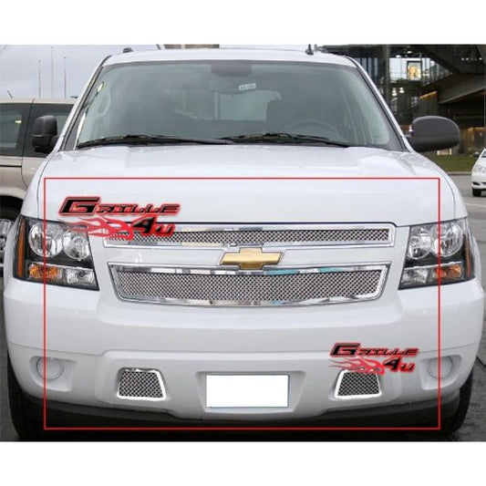 APS Chevrolet Ava Lunch Sarban Taho 2007-2014 Stainless steel chrome mesh grill insert combo C77919T
