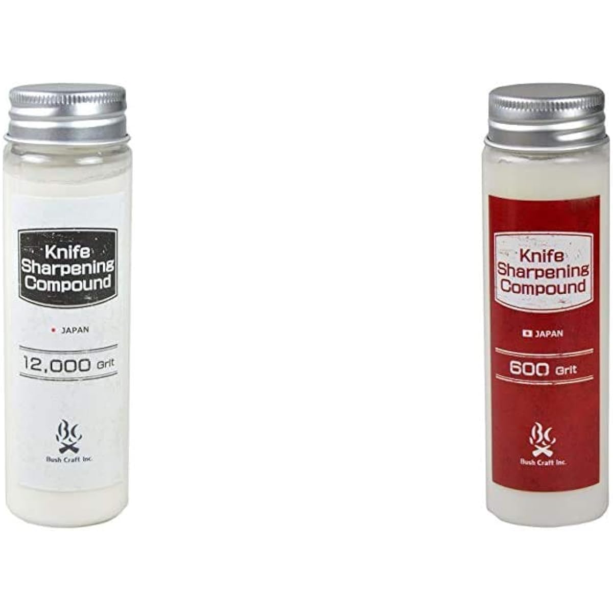 Bush Craft Knife Sharpening Compound #12000 White 03-05-bush-0003 & Knife Sharpening Compound #600 Red 03-05-bush-0003 [Set Purchase]