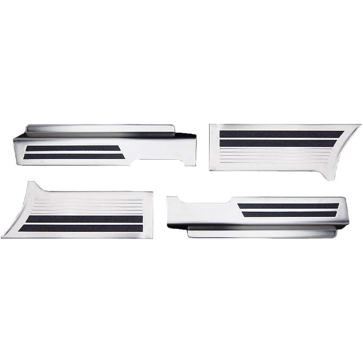 Samurai Produce Suzuki Spacia MK53S Side Step Scuff Plate Front Rear Set 4P Silver Hairline