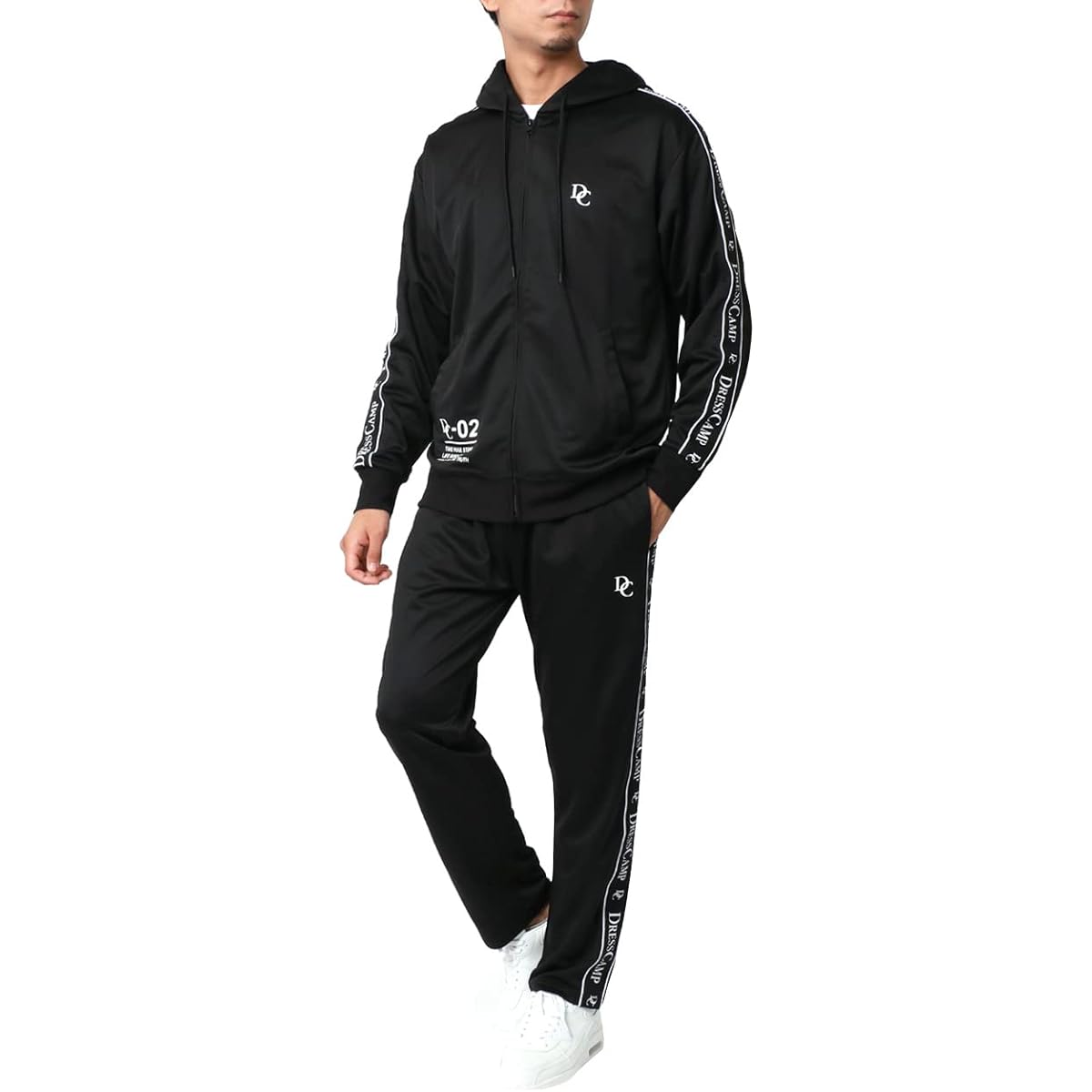 [Dress Camp] Jersey Men's Top and Bottom Set Logo Full Zip Parka M L LL 3L 4L 5L 6L Print Setup Training Wear Room Wear Custom Made Loungewear