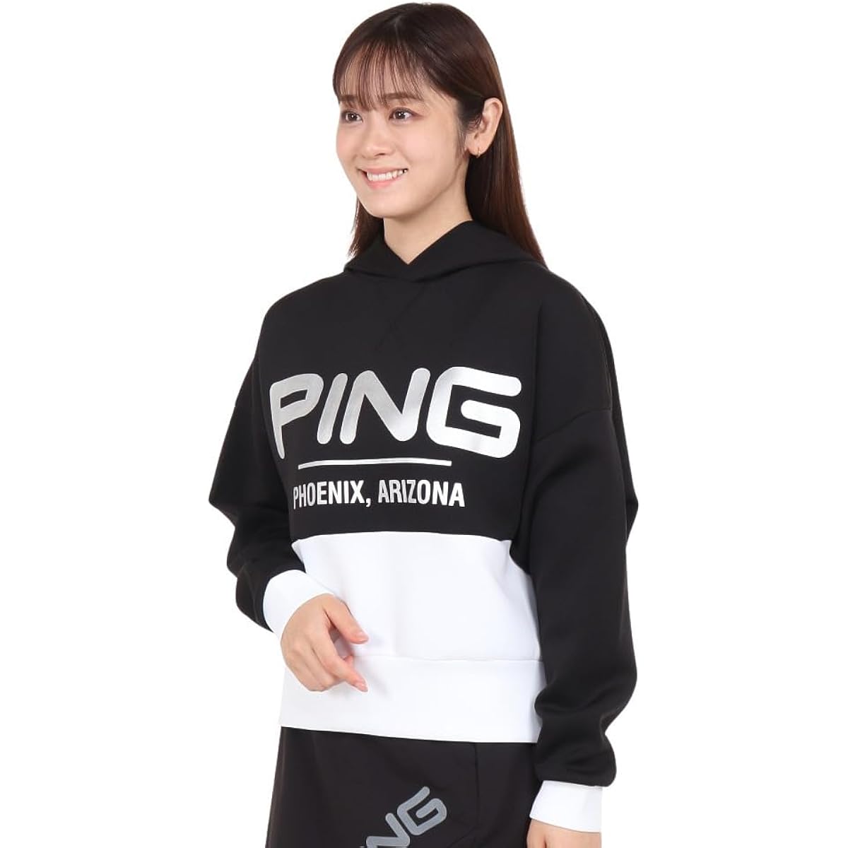 [Pin Apparel] Women's sweat hoodie (brand logo/thermal storage) / Golf / 622-3262800