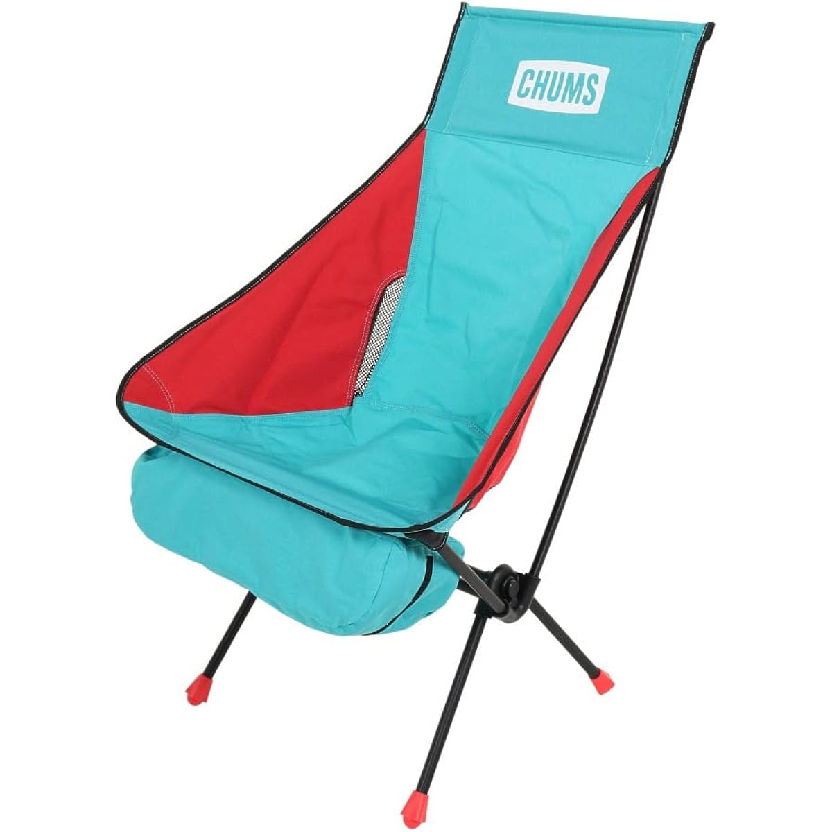 CHUMS Compact Chair Booby Foot High Chair Teal/Red H98 x W62 x D30cm CH62-1800-T033-00