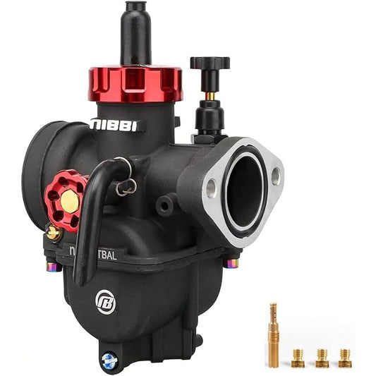 NIBBI Motorcycle Carburetor PE28FL Self-Closing Flange 150CC Carburetor with 28mm Carburetor Jet Compatible with Honda Yamaha Suzuki Kawasaki Motorcycle Scooter ATV Dirt Bike 150CC-250CC Horizontal Engine