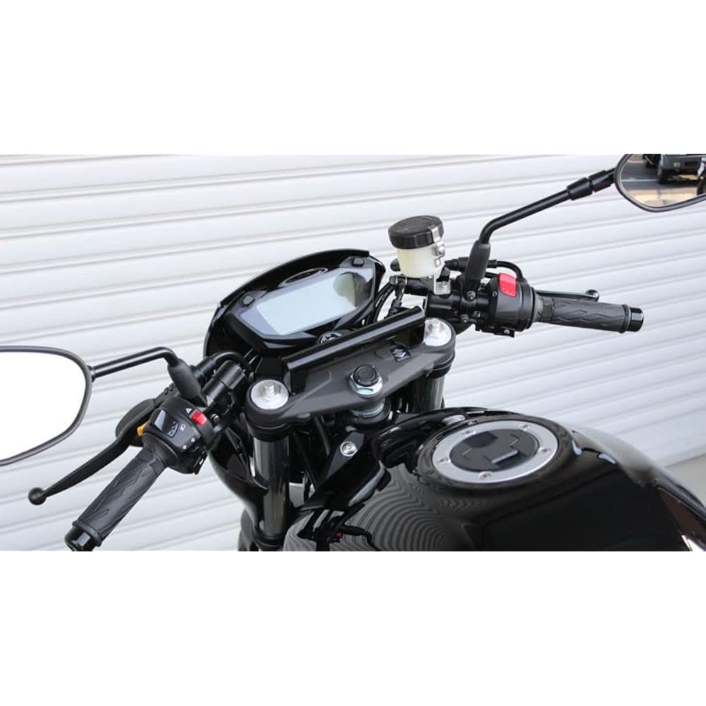 Kijima Motorcycle Bike Parts Stay Handle Mount Stay Separate Handle Maximum Loading Capacity 1.5kg φ22.2mm/Approx. 160mm SV650X ABS ('18-) Steel Black Finish 204-0685