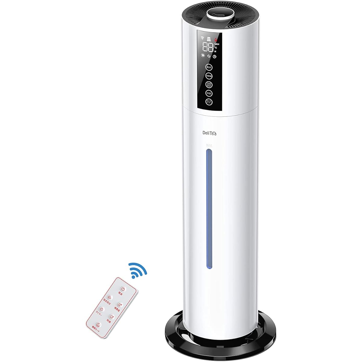 KISYU 2022 Innovation Version & Intelligent Humidifier, Large Capacity, 2.2 gal (8 L), Top Water Supply, 48 Hours Continuous Humidification, 4 Layer Disinfecting Purification, UV Disinfector, Air