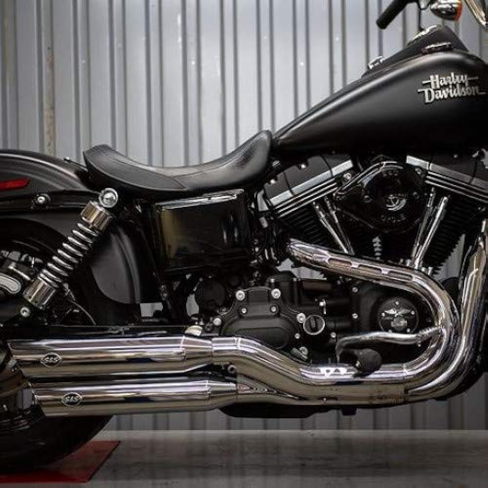 S&S DYNA Slip-On Muffler, Slash Cut, Chrome