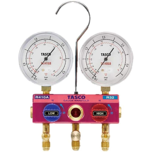 Ichinen TASCO TA122GB R410A/R32 ball valve type gauge manifold