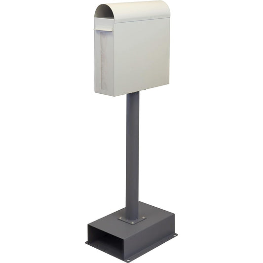 MOJYU Stand Post Spano Greige SDM-026 Post Mail Box Stylish Mailbox Delivery Box Scandinavian Style with Lock Freestanding Stand High Type Entrance Home Use