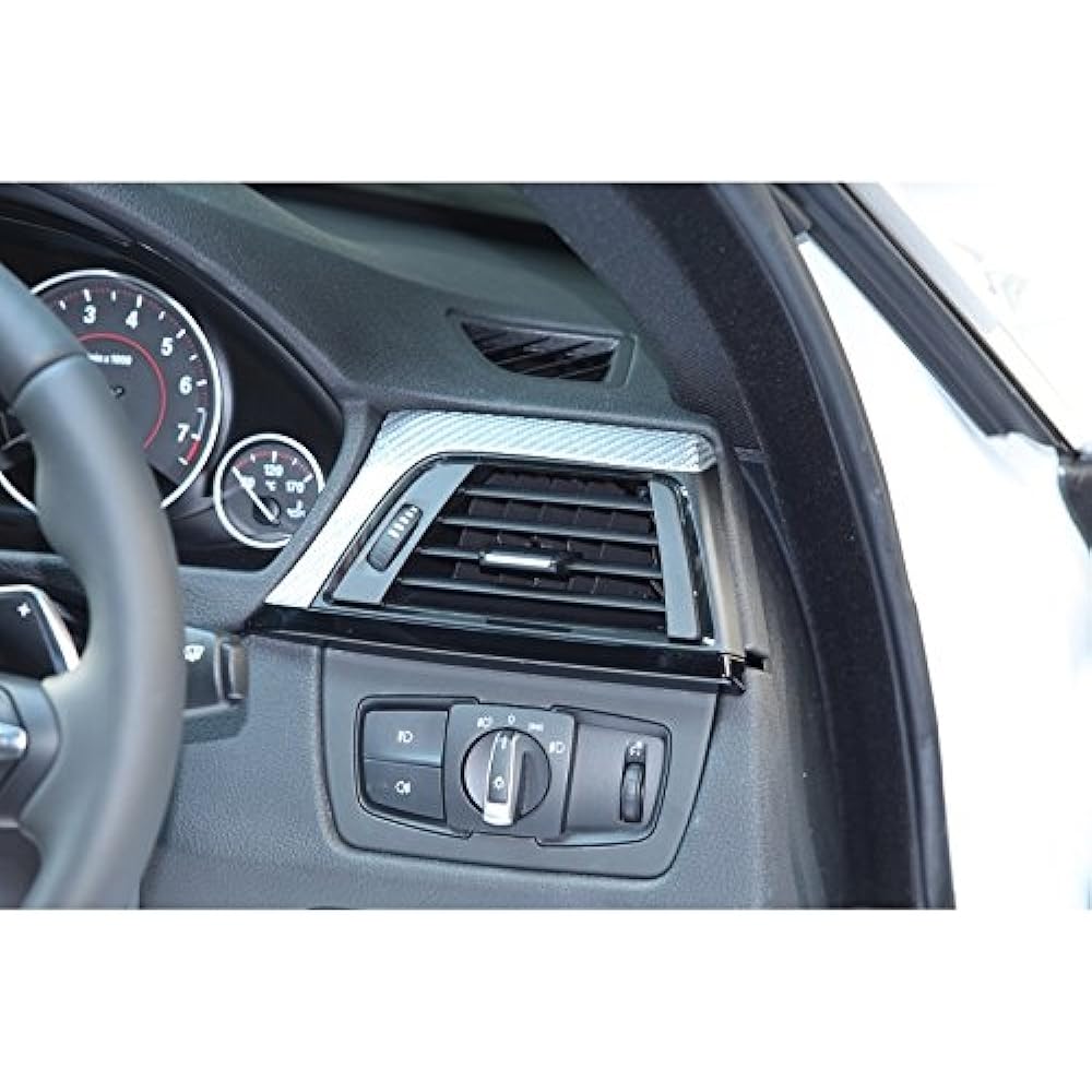 BMW 3 Series (F30/F31/F34) Dash Panel (Driver Side) Twill Black Carbon (DuPont Clear Paint Finish)