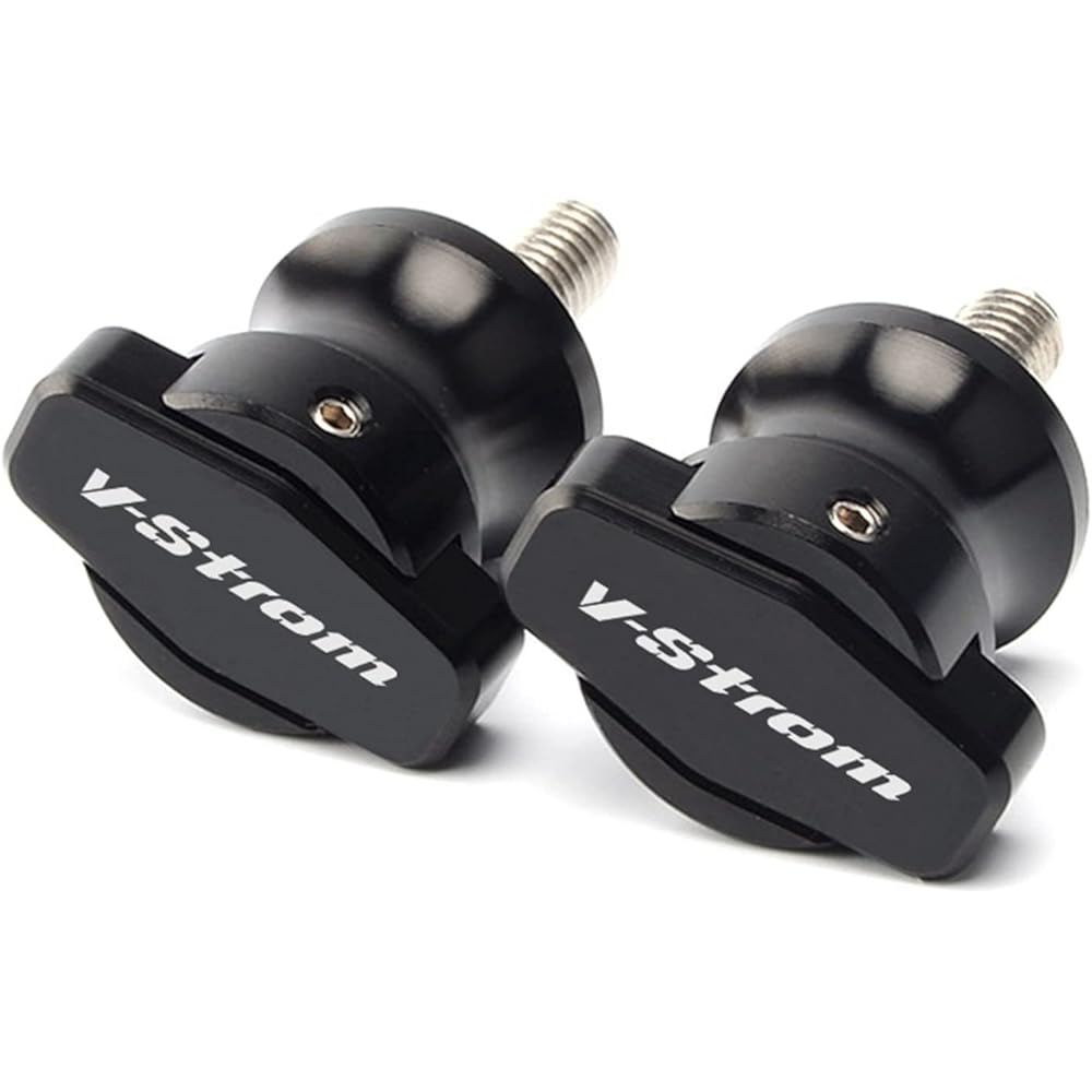 Uminino Motorcycle Swing Arm Spool Slider 8mm Stand Screw Protector Fit Suzuki V-STROM 650 1000 V-STROM650 V-STROM1000 VSTROM Swing Arm Slider Spool (Size : Black)