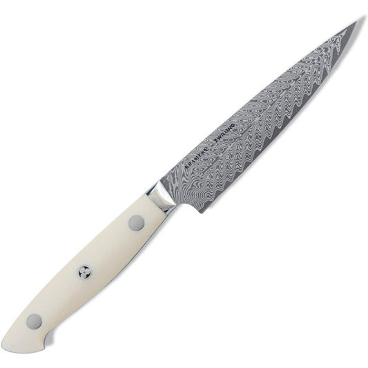 ZWILLING "Bob Kramer Cumulus Utility Knife 130mm Made in Japan" Vegetable Fruit Outdoor Knife Made in Seki City, Gifu Prefecture [Authorized Japanese Product] BOB KRAMER CUMULUS 55200-131