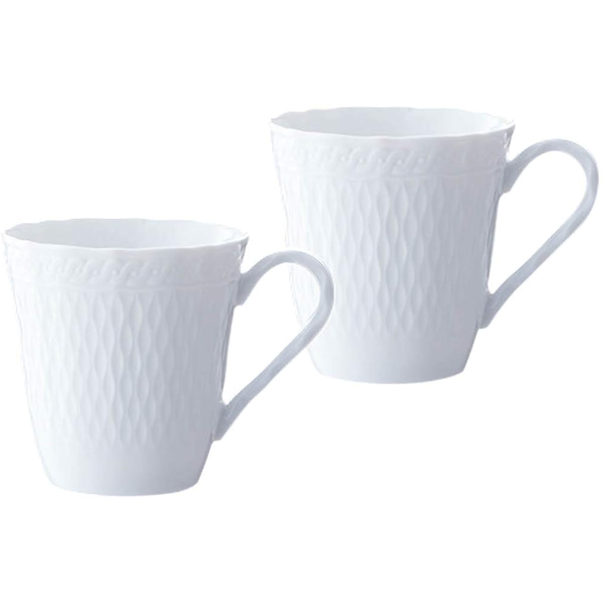 Noritake Noritake Mug (Pair Set) 300cc Cher Blanc Microwave Safe Dishwasher Safe 2 Pieces Fine Porcelain (Premium White) P94855/1655