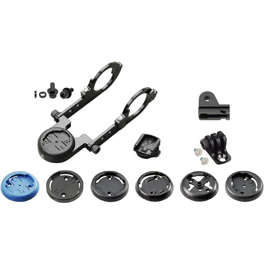 [Rec Mount] "Third Generation" Type 19 α Combo Mount (14 brand compatible model) [N19α+GP] Garmin, Cateye, Pioneer, Lesine, Wahoo, Brighton, Giant, iGPSPORT, X O S S, COOSPO, CYCPLUS, Sigma, Compatible with Polar and Explorer / Handle clamp diameter