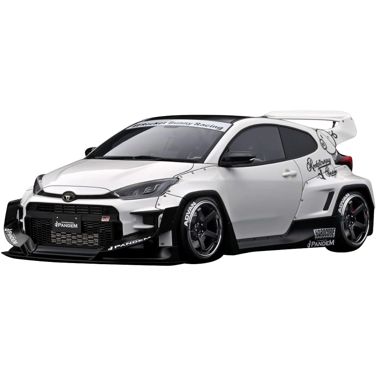 TK.Company ignition model 1/18 PANDEM GR YARIS (4BA) White finished product