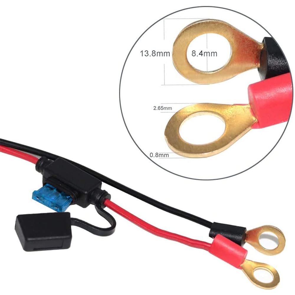 13 feet 12V female cigarette writer socket battery battery eyelet ring terminal 12 bolt extension cord outlet adapter plug power supply power power DC Cigarette charger Charger accessories kit 15 fuse (13 feet)
