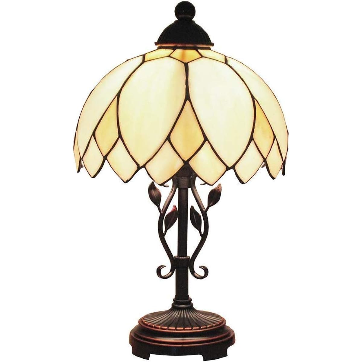 Stained Glass Table Lamp Table Light Stand Lamp Stand Light Antique Retro Stylish Tiffany Stained Lamp Living Room Bedroom Scandinavian Bedside Mother's Day Birthday Wedding Gift Bed Light Present Tabletop Vintage Lamp Stand Light Lighting Lotus Flower L