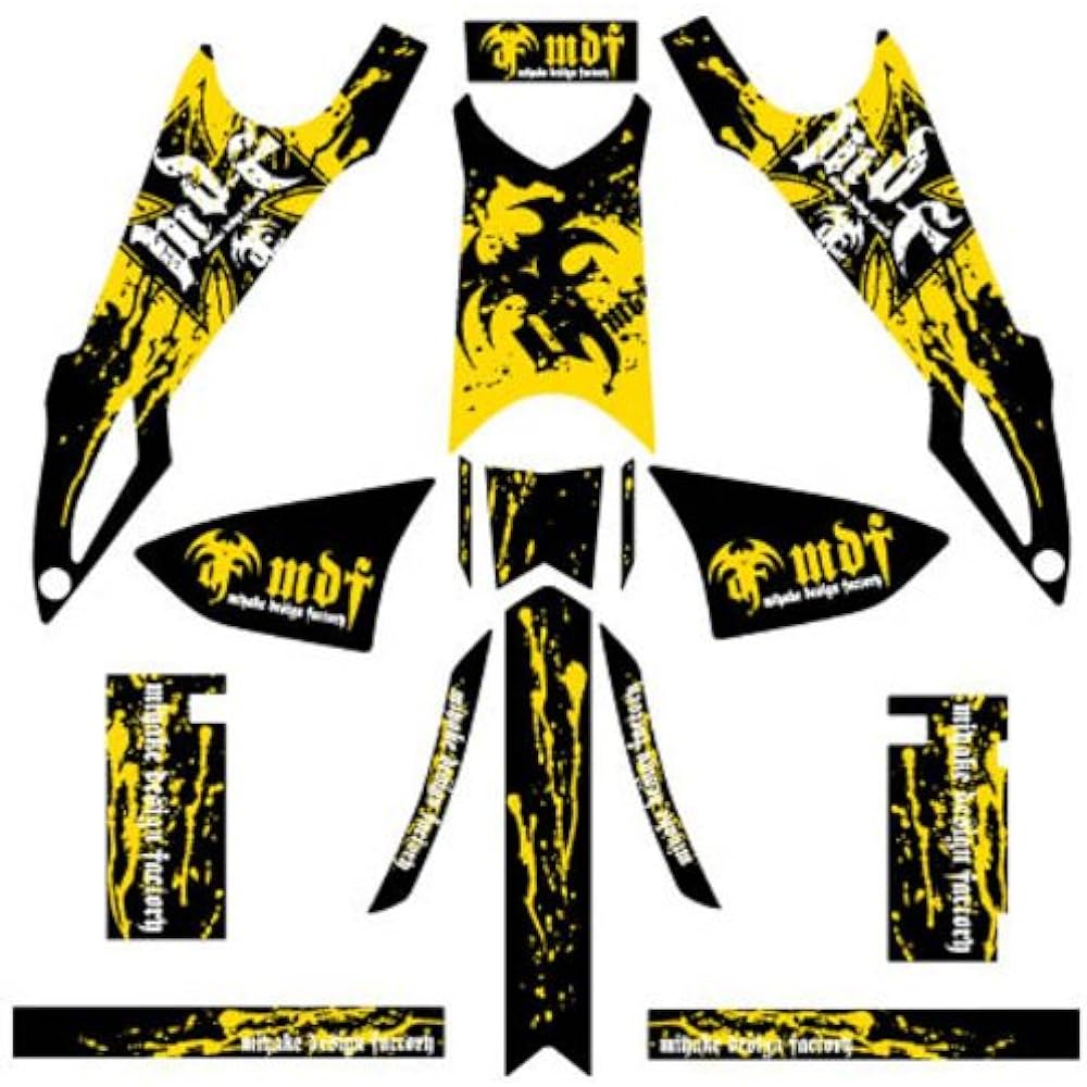 MDF Graphic Kit Complete Set Bloody Model D4 Yellow TRICKER(08-) M08TRI-C-D4-ALL