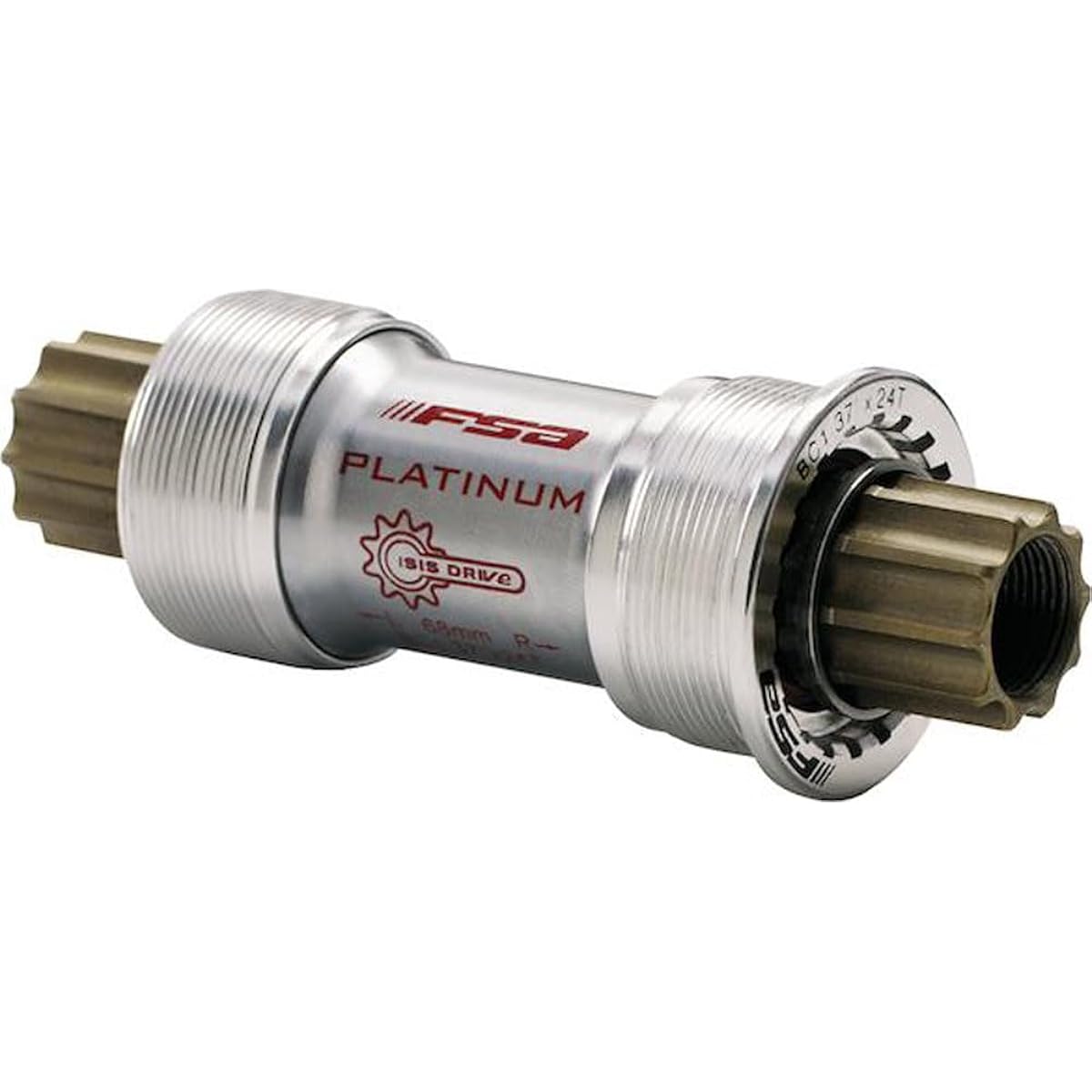 FSA Bicycle Parts Bottom Bracket Spare Platinum BB, ISIS, 68x108mm 200-0998 Silver