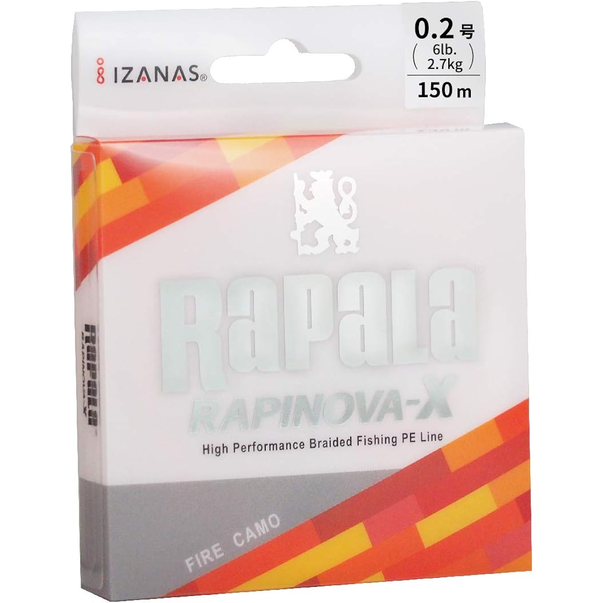 Rapala PE line Rapinova X camo pattern 150m 4 strands RLX150M