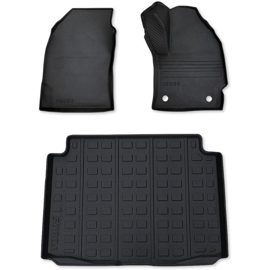 YOURS: 3D Mat Set for Corolla Cross [SET1] Pedal Mat Sports Mat Floor Mat Driver Seat Passenger Seat Luggage Feet Tray Plastic Sand Antifouling Water Cleaning COROLLA CROSS TOYOTA y508-078 [2] S