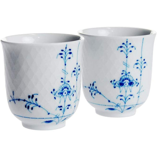 ROYAL COPENHAGEN Mug Blue 200ml [Parallel Import] Blue Palmette 2-500-029 2 pieces