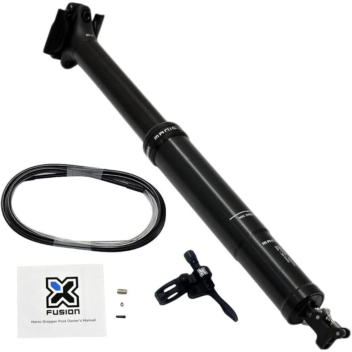 X-Fusion Manic INTEGRA Remote Dropper Seatpost 34.9x375.5mm,T:125mm, YB2719