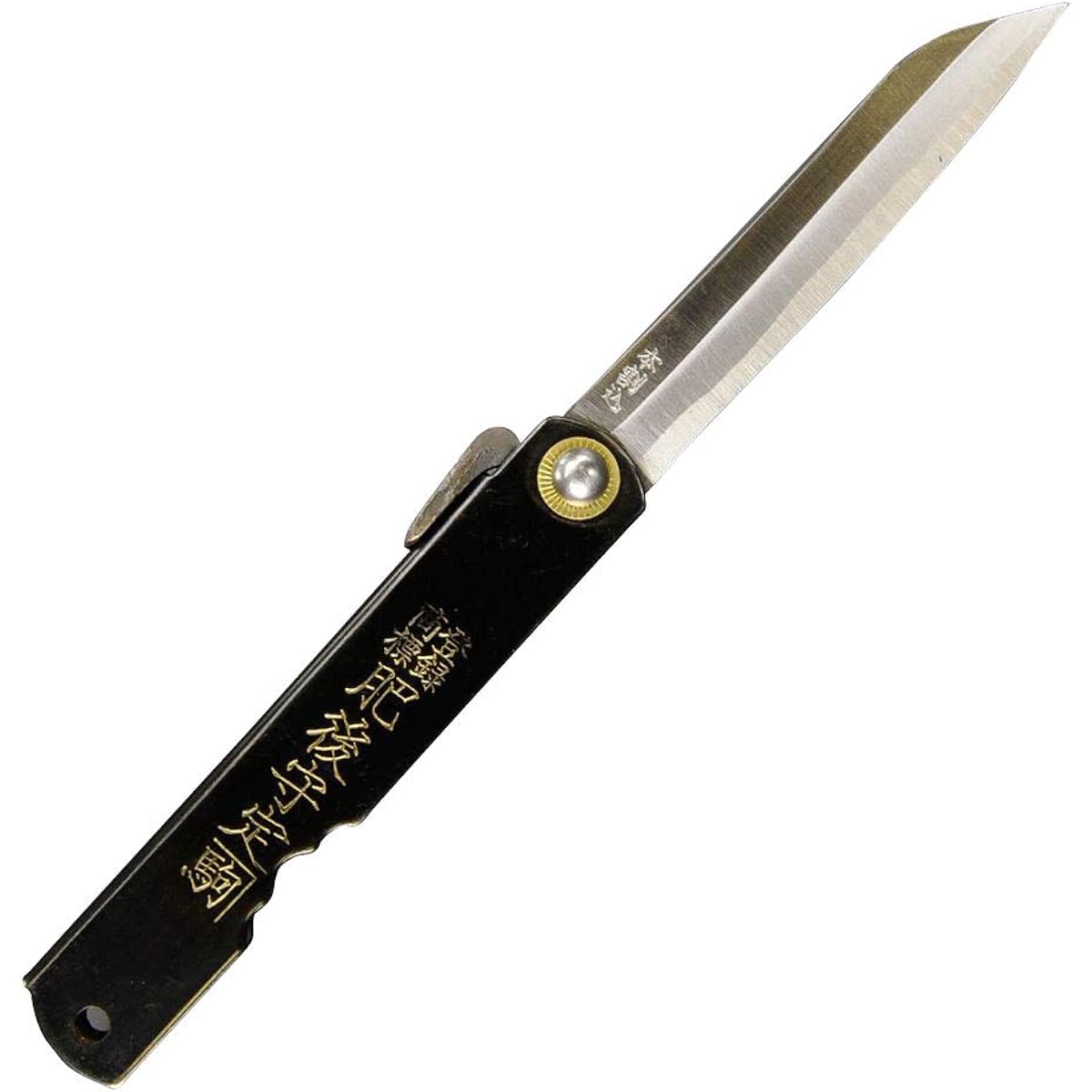 Higo Morisada Japanese Style Knife, Sasabade, White Paper, Large, Black