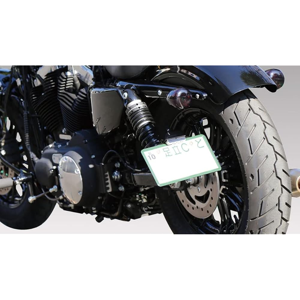 Kijima Motorcycle License Plate Side Number Bracket XL1200X/V/'09 or Later 1200N/883N Aluminum Billet Black Anodized HD-01444