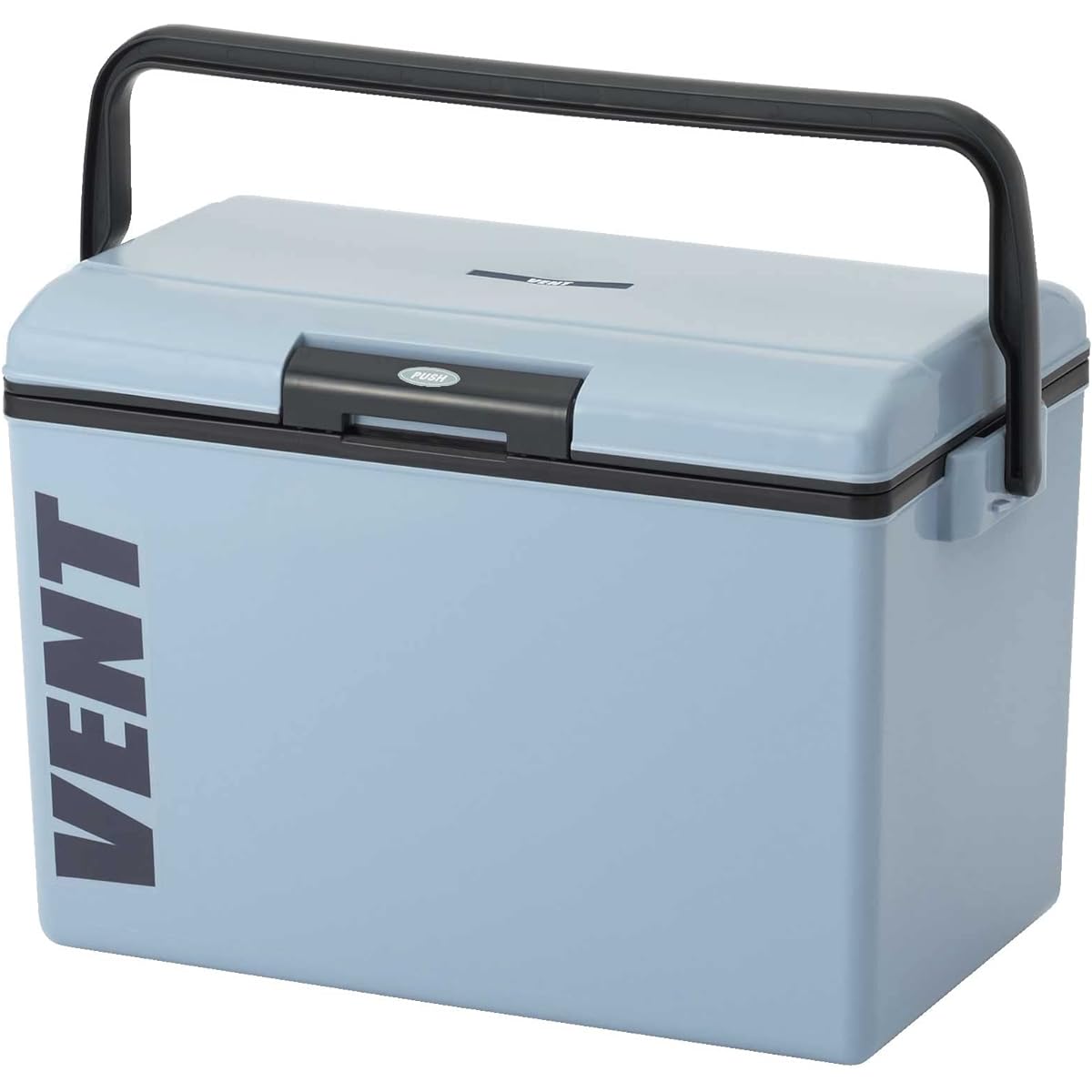 Sanka Bansereno Cooler box that can be opened and closed with one push, Ash Blue (Matte) 24.5L, Easy to clean with removable lid, Made in Japan, Fishing Cooler, Fishing, Camping (Width 48 x Depth 30 x Height 32cm) SVES-#25BL