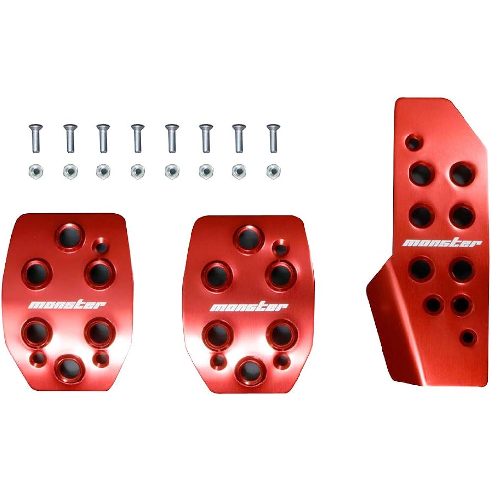 MONSTER SPORT Sports Driving Pedal Cover Red Anodized Jimny [JB64W] / Jimny Sierra [JB74W] For MT cars [JB64 MT] 849520-5500M