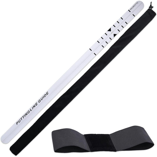 MEUMOTTO Putter Rail [Professional Recommended] Putter Trainer Putting Line Guide Form Improvement Training Putting Practice Equipment Putter Practice Golf Practice Indoor Golf Putter Golf Practice Equipment Comes with Exclusive Storage Bag Corrective Ar