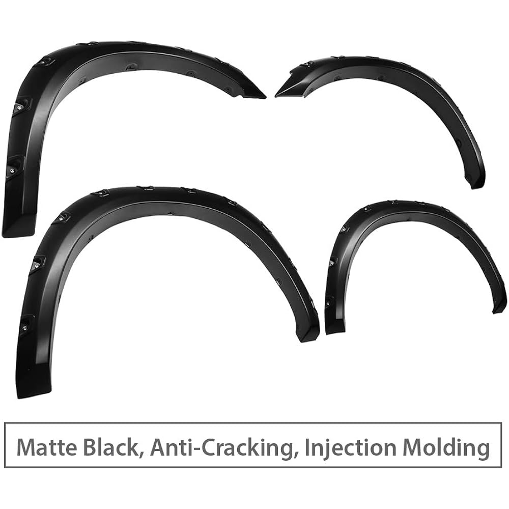 MAXMATE Fender Flare 2010-2018 DODGE RAM 2500 3500 6.5 feet & 8 feet Bed smooth texture paintable bolt rivet fastened style 4 | TFD84138