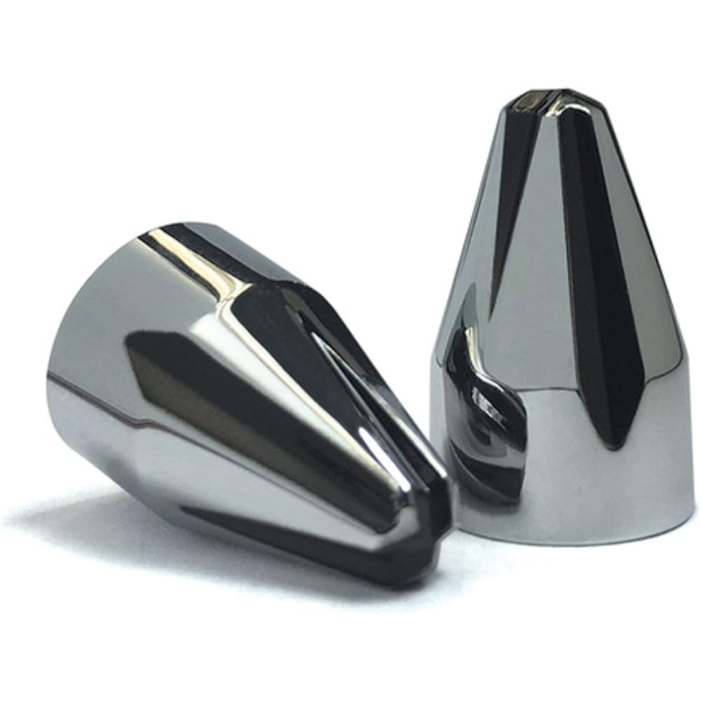 Spike bolt cap set with groove black chrome
