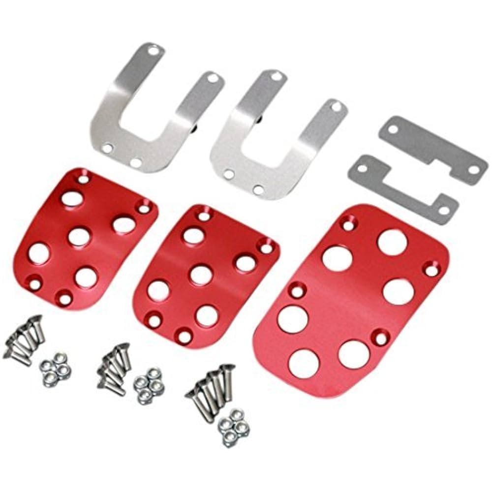 APIO 4026-02R 4026-02R Aluminum Pedal Set, Slim, For Jimny MT Cars, Red Anodized