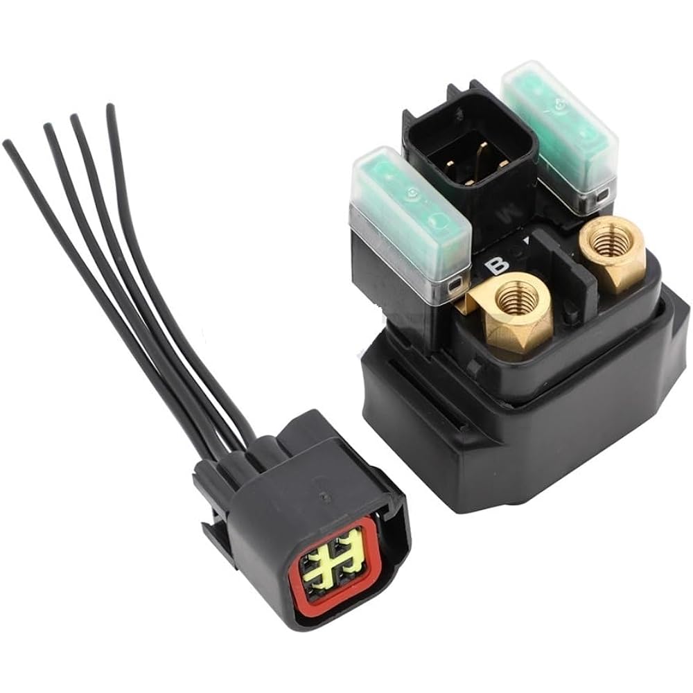Starter Relay Motorcycle Electric Starter Solenoid Relay with Plug for Suzuki VL800 DL1000 GSX600F SV650 SV650S SV1000 SV1000S AN400 2003-2009