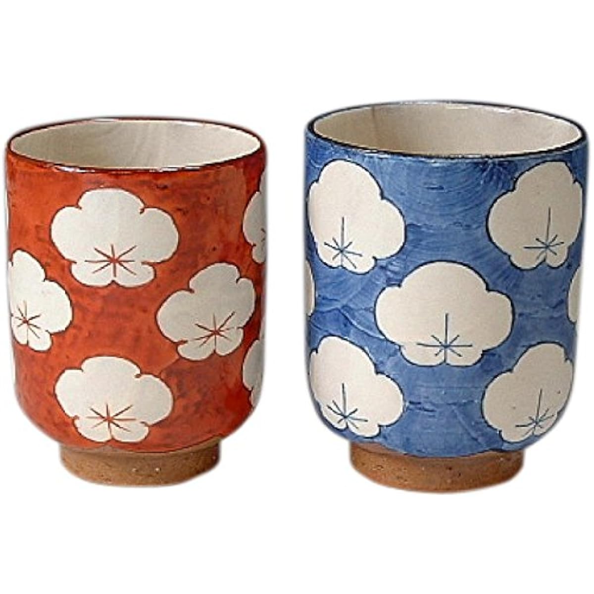 Kyoto ware, Kiyomizu ware, pottery kiln, teacup, set teacup, blue/red koume Toua 129