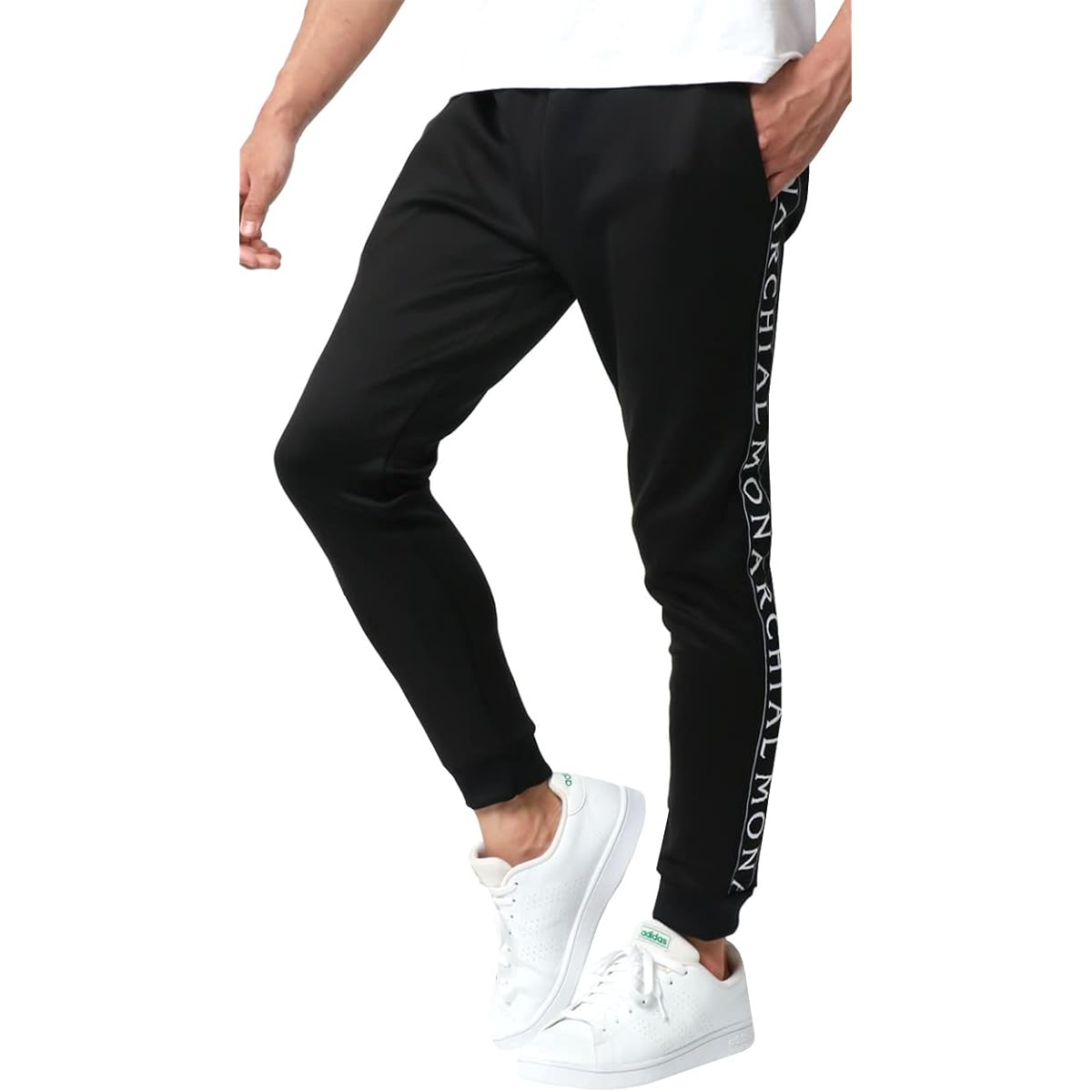 [Soleil Doll] Jersey Men's Bottom Pants Jogger Side Logo Tape Easy Pants Bottom Slim Room Wear