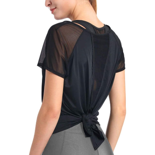 [VeroMan] Yoga T-shirt, Loose Sports Top, Women's, Large Size, Shoulder Mesh ppi-meshtshirt