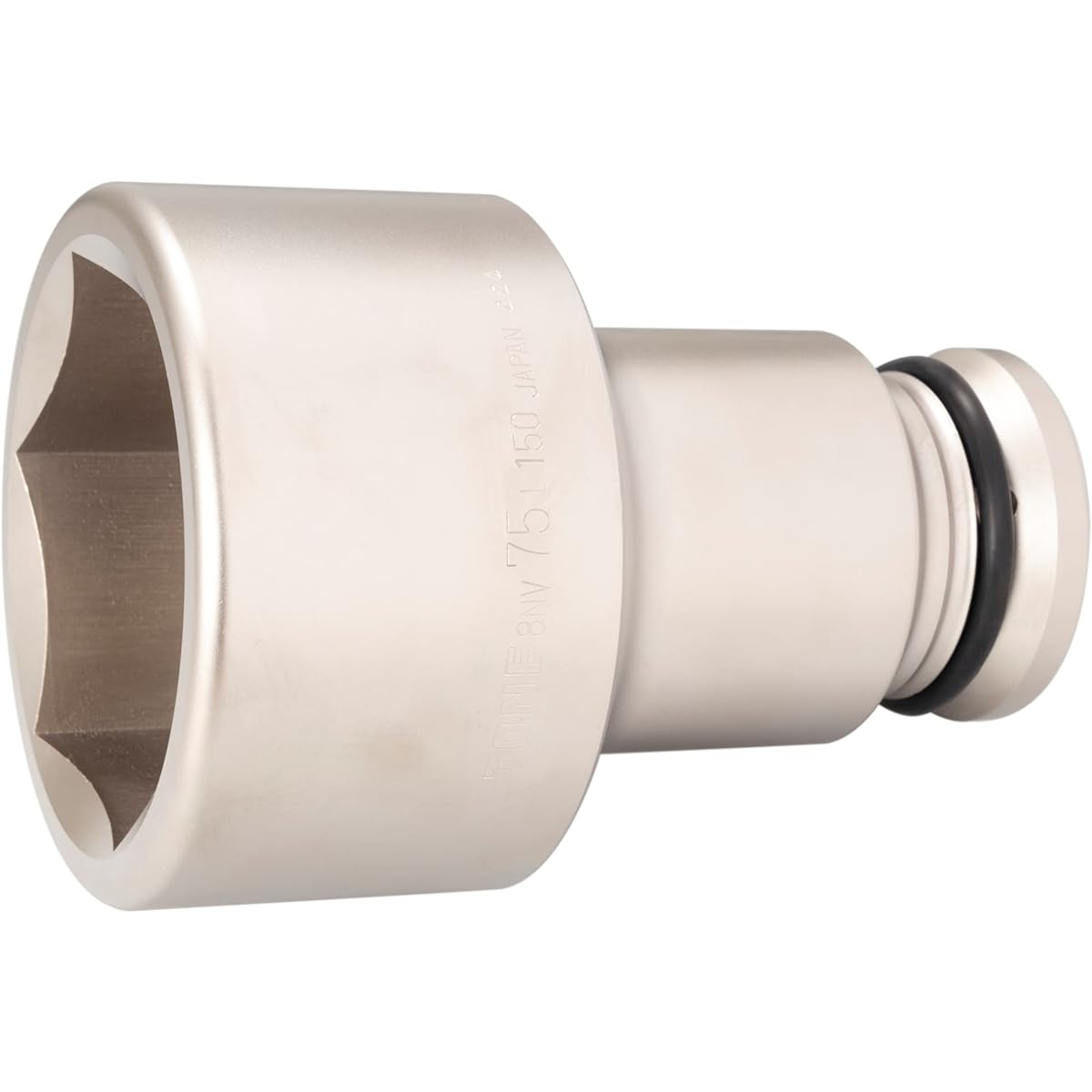 TONE Super long impact socket 8NV-75L150 Drive angle 25.4mm (1") Width across flats 75mm