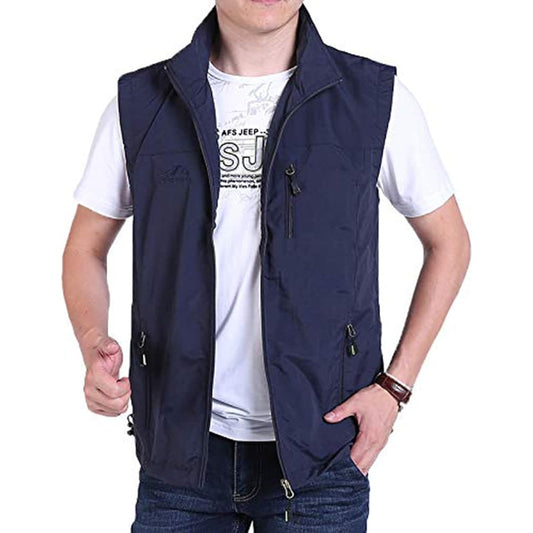[Manatsulife] Outdoor Vest, Mesh, Men's Photographer, Father's Day, Spring, Autumn, Summer, Fishing, Photography, Fishing, Mountain Climbing, Multifunctional, Water Repellent, Lightweight, 7882-.