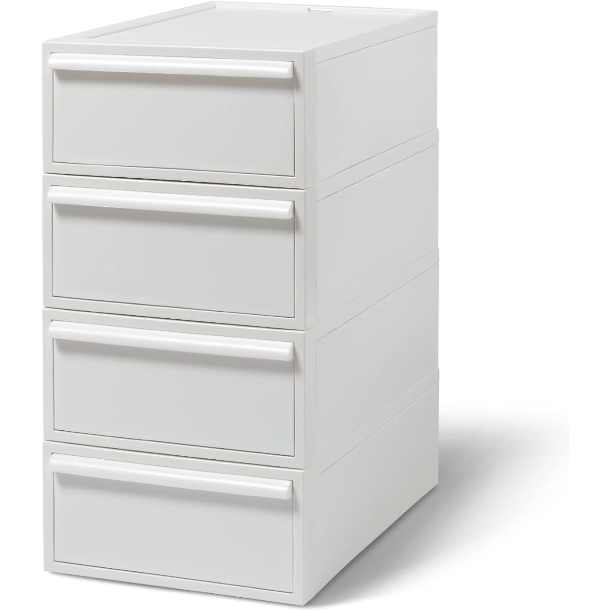 Like-it Storage Box Closet System Drawer (S) Set of 4 All White CS-D1 4P Depth 52cm Perfect for Closet Storage