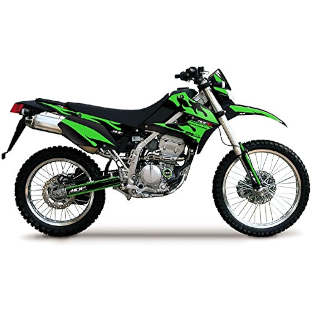 MDF Graphic Kit Complete Set Fire Road Model Lime Green KLX250(08-) M08KLX-B-GR-ALL