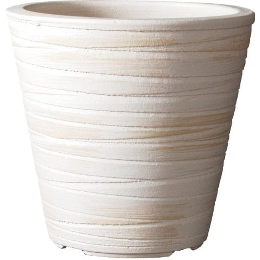 Plus Garden Flowerpot Cover for Shave Planter No. 10 Φ400mm No Bottom Hole White Shigaraki Ware 280-04