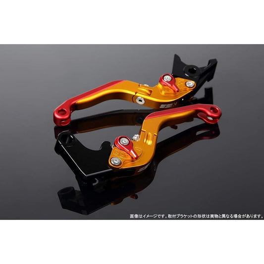 SSK Adjust Lever Foldable Extension Type Lever Body Color: Matte Gold Adjuster Color: Matte Red Extension Color: Matte Red LVGM004GD-RDRD