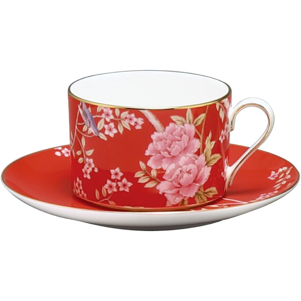 NARUMI Cup Saucer Queen's Garden 270cc Red Floral Pattern Modern Classic Pattern Tea Coffee Cup & Saucer Cute Stylish Present Gift Box Included 97178-54727