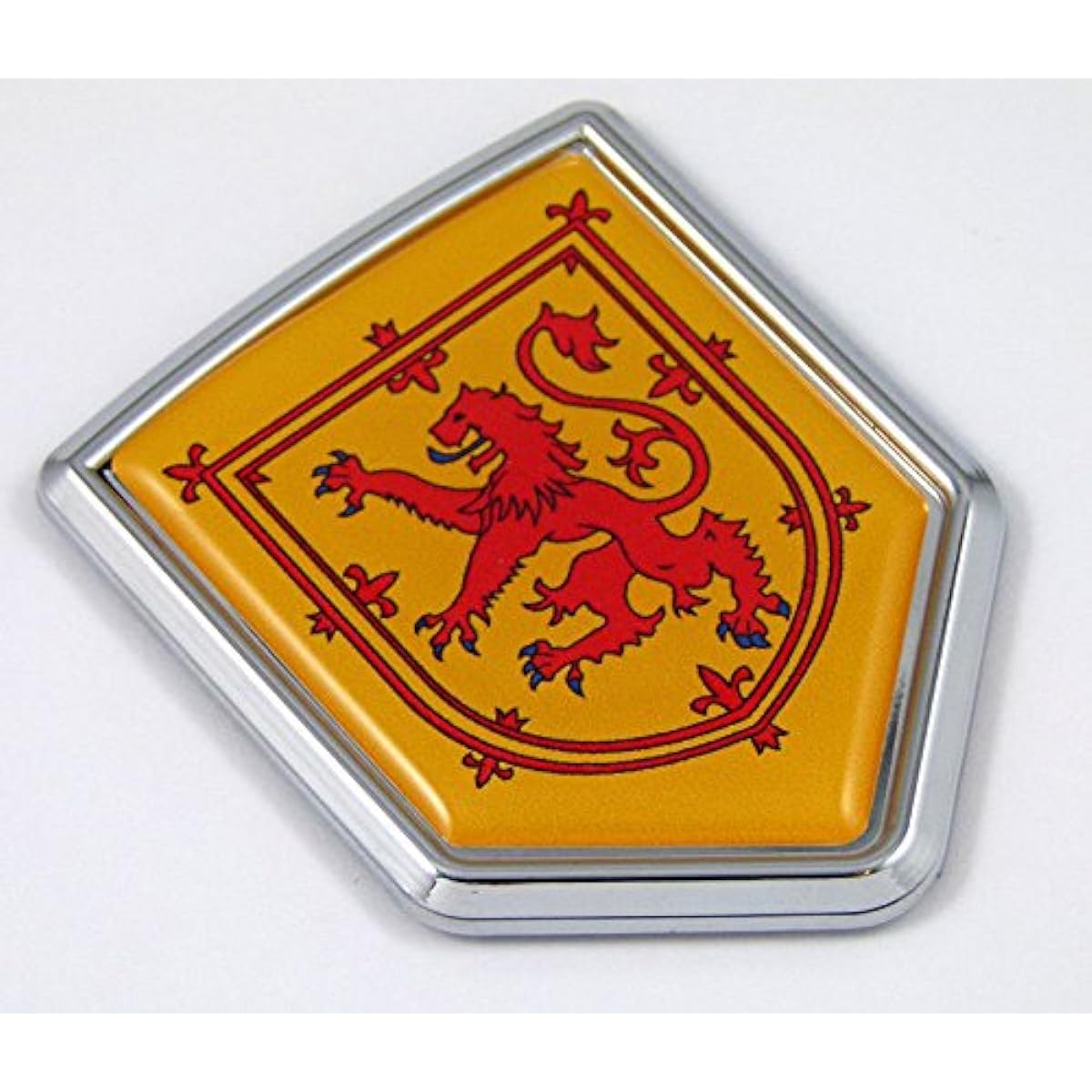 Scotland Flag Yellow Red Lion Crom Emblem Dome Type Cardecar Sticker