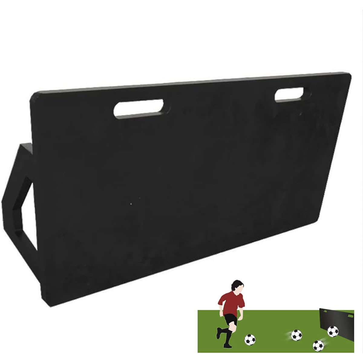 [LifeRed] Wall Rebounder Soccer Practice Rebound Board Return Board Rebounder Sturdy Design Foldable Black
