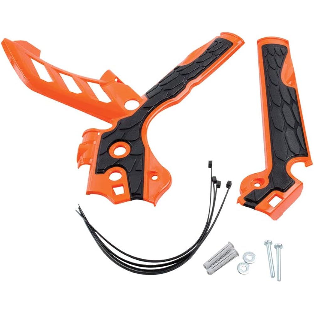 Acerbis X-GRIP Frame Guard Orange/Black-Compatible: KTM 250 SX 2013-2016