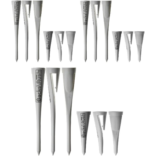 Backs＼Rush Golf Tees, 6 Tees, Long Tees, Short Tees, Made in Japan, Heavy Duty Bassura Tees