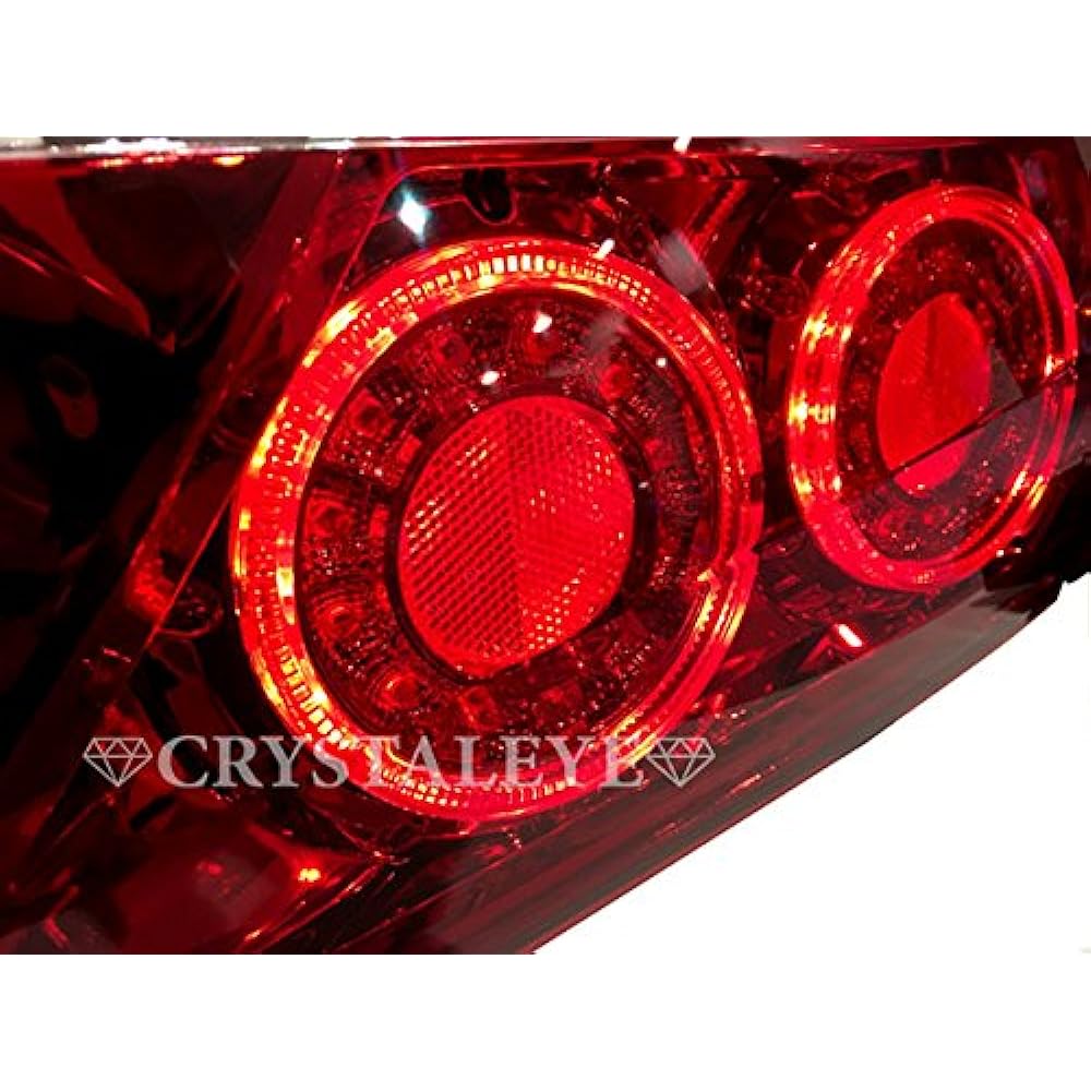 CRYSTALEYE 10 Series Alphard Late Fiber LED Tail Lamp Vulcan Type Red Clear